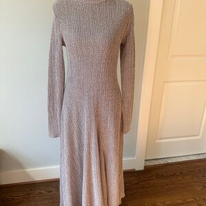 Zara Taupe Long Sleeve Knit Dress